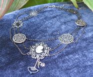 Jewelry: Steampunk / Neo-Victorian Necklace: Silver Cameo With Filigree 1 small