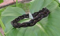 Necklace / Choker:  Turk's Head Knot From Leather Cord 3 small