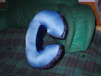 Stuffed Initials / Alphabet Letter Pillow: Blue Letter C 3 small