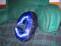 Stuffed Initials / Alphabet Letter Pillow: Blue Letter C 4 small