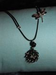 Circle Of Life Leather Cord Necklace Knot With Dragonfly Pendant 1 small