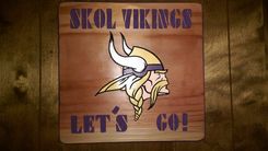 12x12 Rustic Look Vintage Look Redwood Sport Teams Logos Made To Order 2 small