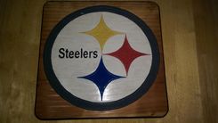 12x12 Rustic Look Vintage Look Redwood Sport Teams Logos Made To Order 3 small