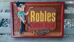 Custom Carved Family Name Redwood Signs 2 small