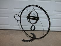 Metal Garden Sphere Sculptures 1 small