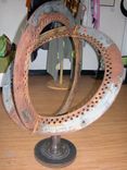 Metal Garden Sphere Sculptures 2 small
