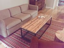 Reclaimed Trailer Floor Wood & Steel Coffee Table 3 small