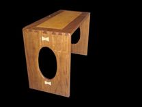 Solid Afromosia Computer Desk 1 small