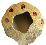 Sunflower Mosaic Tile Mirror From Our 'Amoeba' Series 1 small