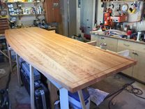 Solid Cherry Edge Grain Countertop With Walnut Stringing And Food Grade Finish 1 small