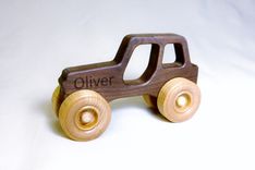 Wooden Toy Jeep - Customized With Name 1 small