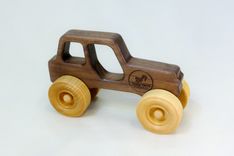Wooden Toy Jeep - Customized With Name 3 small