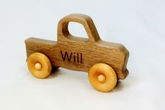 Wooden Truck Push Toy - Customized With Name 1 small