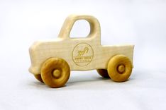 Wooden Truck Push Toy - Customized With Name 2 small