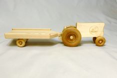 Wooden Toy Tractor And Trailer 1 small