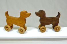 Wooden Toy Dog - Customized With Name 3 small