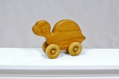 Wooden Toy Turtle - Customized With Name 2 small