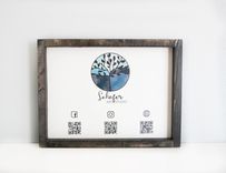 Qr Code Wood Sign With Business Logo, Scan To Pay, Venmo, Social Media Sign, Restaurant Menu Sign 2 small