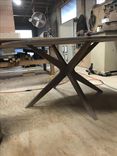 Mid Century Walnut Round Dining Table 3 small