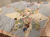Alice's Tea Set:  Baby Quilt Or Wall Hanging 3 small