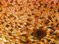 Autumn Crystals Mosaic Glass Bathroom Sink 3 small