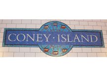 Coney Island Inspired Mosaic Bathroom Tile Art, New York City 2 small