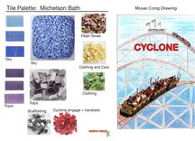 Coney Island Inspired Mosaic Bathroom Tile Art, New York City 5 small