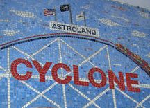 Coney Island Inspired Mosaic Bathroom Tile Art, New York City 6 small