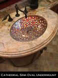 Autumn Crystals Mosaic Glass Bathroom Sink 5 small