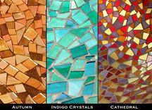 Autumn Crystals Mosaic Glass Bathroom Sink 6 small