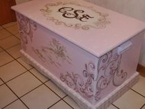 Wooden Custom  Designed Painted Toy Chest Especially For You!!! 3 small