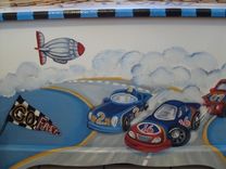 Wooden Custom Personalized Race Car Toy Box 3 small