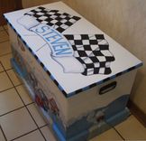 Wooden Custom Personalized Race Car Toy Box 4 small
