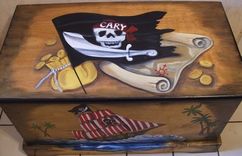 Wooden Pirate Toy Box 1 small