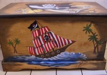 Wooden Pirate Toy Box 2 small