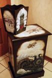 Custom Designed Wooden Hamper And Wastebasket 2 small