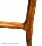 Walnut Three Legged Bar Stool With Carved Seat 3 small
