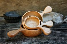 Wooden Measuring Cups 4 small