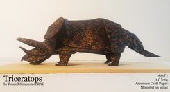 Triceratops Origami Sculpture 3 small