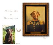 Custom Historical Pet Portrait On Rolled Canvas 2 small