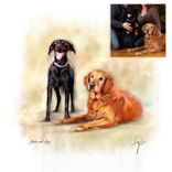 Custom Pet Portrait On Canvas With Frame 5 small