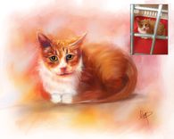 Custom Pet Portrait On Canvas 4 small