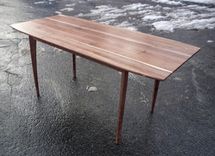 Mid-Century Modern Solid Walnut Dining Table 1 small