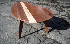 Mid-Century Modern Coffee Table Walnut With Maple 1 small