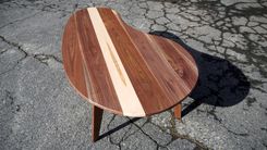 Mid-Century Modern Coffee Table Walnut With Maple 2 small