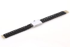 Intricate Hand Woven Black Onyx Art Deco Watch 3 small