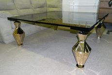 Black Acrylic Slab Top With Custom Style Legs 3 small