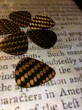 Genuine Carbon Fiber Guitar Picks (Set Of 4) 2 small