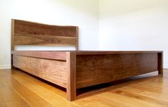 Custom Handcrafted Solid Walnut Queen Bed 4 small