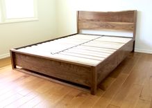 Custom Handcrafted Solid Walnut Queen Bed 7 small